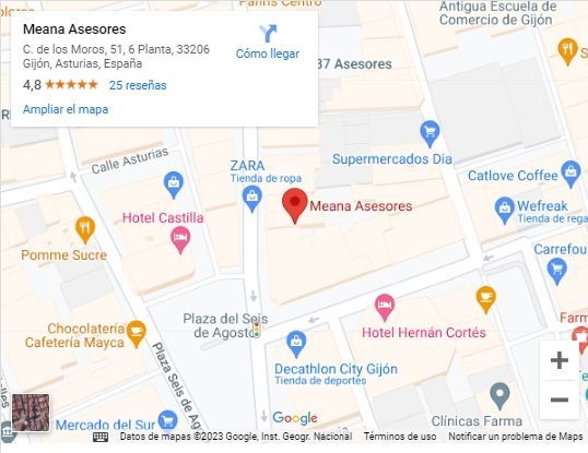 Meana asesores sede de Gijón, Mapa