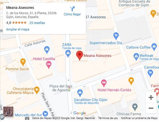 Meana asesores sede de Madrid, Mapa